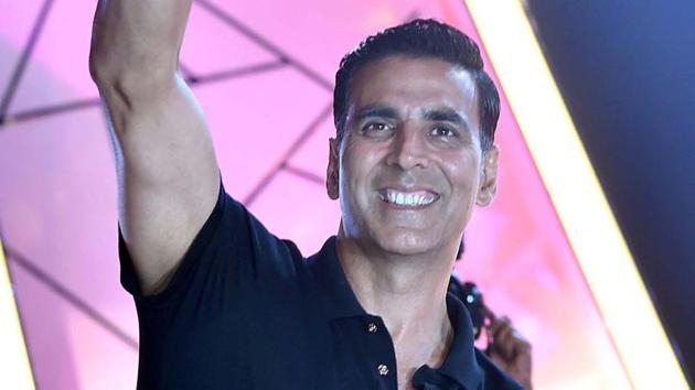 Akshay Kumar at the Transform Maharashtra event in Mumbai on Monday.(PTI) Akshay Kumar at the Transform Maharashtra event in Mumbai on Monday.(PTI)