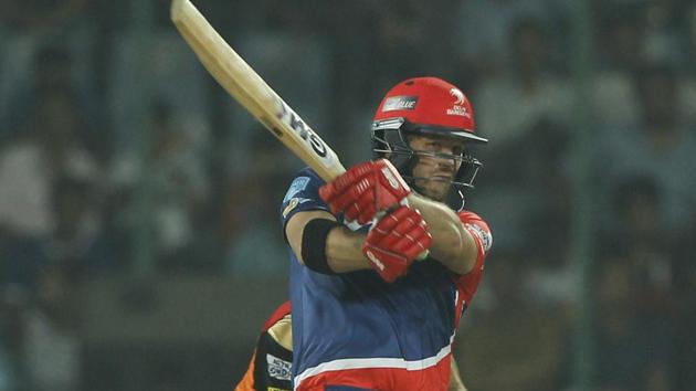 Corey Anderson of Delhi Daredevils bats during the 2017 Indian Premier League match against Sunrisers Hyderabad at the Feroz Shah Kotla Stadium in Delhi on Tuesday. Get highlights of Delhi Daredevils vs Sunrisers Hyderabad here.(BCCI)