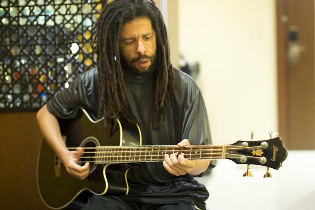 Bassist Yossi Fine in a still from the documentary Mandala Beats.(Courtesy Rebekah Reiko)