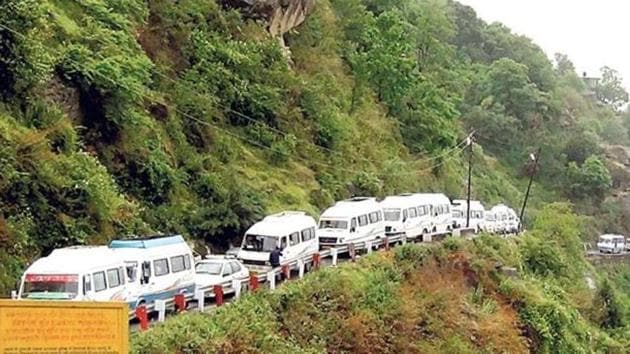 The roads leading to the four shrines of Kedarnath, Badrinath, Yamunotri and Gangotri, known as Chardham.(HT File) The roads leading to the four shrines of Kedarnath, Badrinath, Yamunotri and Gangotri, known as Chardham.(HT File)