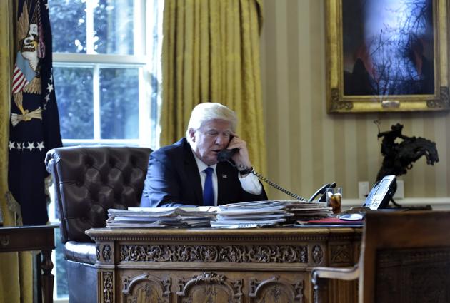 According to US secretary of state Rex Tillerson, the phone conversation between the two leaders lasted 30 minutes. (AFP File) According to US secretary of state Rex Tillerson, the phone conversation between the two leaders lasted 30 minutes. (AFP File)