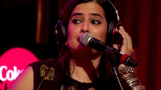 Sona Mohapatra in action at MTV Coke Studio Season 4.