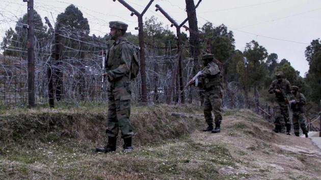 Indian Army soldiers patrol along the Line of Control (LOC) in Poonch district of Jammu and Kashmir on Wednesday, days after ceasefire violations by the Pakistan Army in Krishna Ghati sector. (PTI) Indian Army soldiers patrol along the Line of Control (LOC) in Poonch district of Jammu and Kashmir on Wednesday, days after ceasefire violations by the Pakistan Army in Krishna Ghati sector. (PTI)