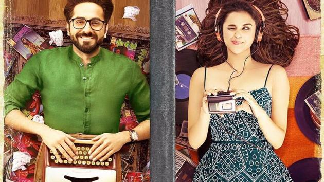 Ayushmann Khuranna and Parineeti Chopra on the poster of Meri Pyaari Bindu. Ayushmann Khuranna and Parineeti Chopra on the poster of Meri Pyaari Bindu.