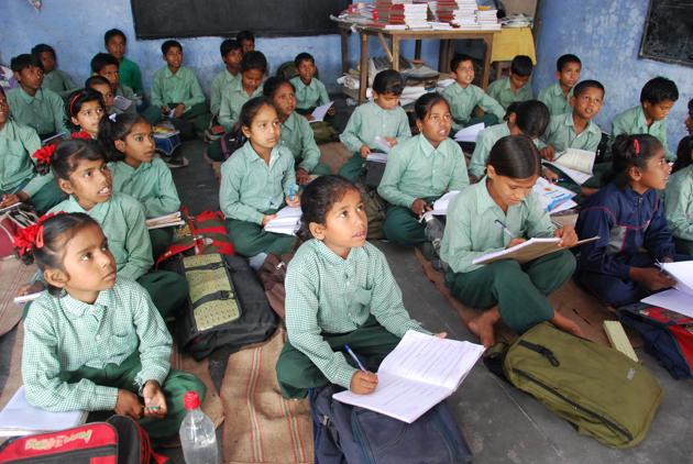 More than 7.84 lakh children study in the state’s 17,739 government primary and upper primary schools. (HT File Photo) More than 7.84 lakh children study in the state’s 17,739 government primary and upper primary schools. (HT File Photo)