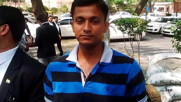 Pankaj Kumar Misra, a jawan with the CRPF’s 221 battalion at Durgapur in West Bengal, said he fled from the force in fear of his life.(HT Photo) Pankaj Kumar Misra, a jawan with the CRPF’s 221 battalion at Durgapur in West Bengal, said he fled from the force in fear of his life.(HT Photo)