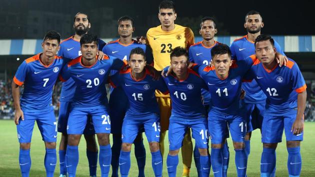 The Indian men’s national team has broken into the top 100 of the FIFA world ranking for the first time in 21 years.(AIFF)