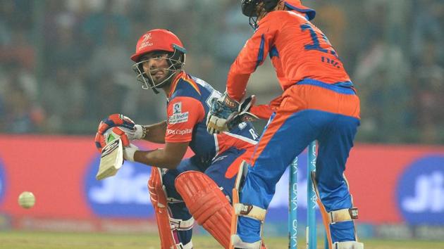 Delhi Daredevils batsman Rishabh Pant plays a shot during the 2017 Indian Premier League T20 match vs Gujarat Lions at the Feroz Shah Kotla Stadium in New Delhi on Thursday. (AFP) Delhi Daredevils batsman Rishabh Pant plays a shot during the 2017 Indian Premier League T20 match vs Gujarat Lions at the Feroz Shah Kotla Stadium in New Delhi on Thursday. (AFP)