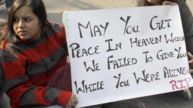 Protesters gathered at Delhi’s Jantar Mantar in December 2012 to demand justice for 23-year-old gang rape victim.(HT File) Protesters gathered at Delhi’s Jantar Mantar in December 2012 to demand justice for 23-year-old gang rape victim.(HT File)