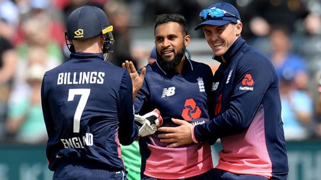 Adil Rashid (middle) took 5/27 as England beat Ireland by seven wickets to go 1-0 up in the two-match ODI series. (Getty Images) Adil Rashid (middle) took 5/27 as England beat Ireland by seven wickets to go 1-0 up in the two-match ODI series. (Getty Images)