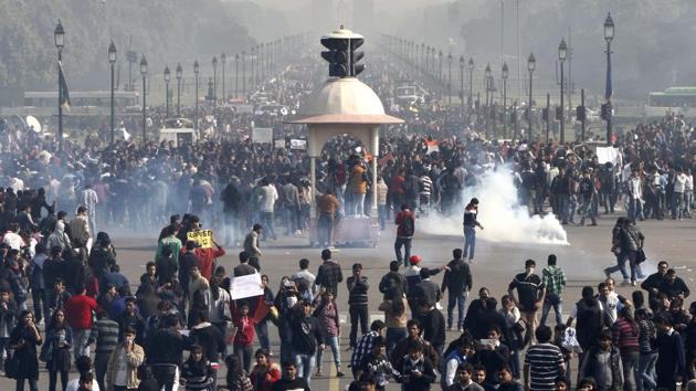 Protests in New Delhi following the gang rape of a 23-year-old woman in December, 2012.(File Photo)