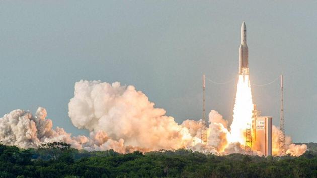 Boosting telecommunication services, India’s communication satellite GSAT-18 was launched  on October 06, 2016.  Television, telecommunication, VSAT and digital satellite news sgathering are a few of the services that GSAT 18  supports.  (PTI) 