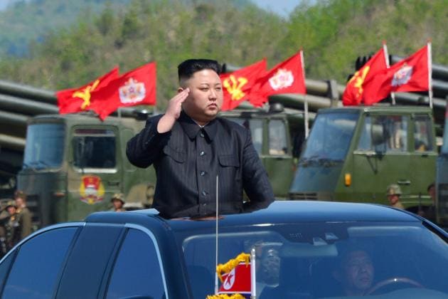 North Korea's leader Kim Jong Un watches a military drill marking the 85th anniversary of the establishment of the Korean People's Army (KPA) on April 26.(Reuters file) North Korea's leader Kim Jong Un watches a military drill marking the 85th anniversary of the establishment of the Korean People's Army (KPA) on April 26.(Reuters file)