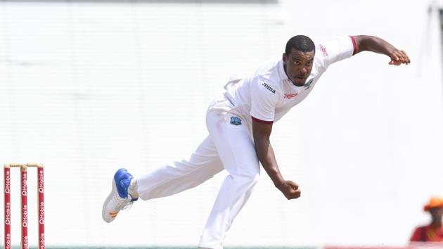 Shannon Gabriel of West Indies took 5/11 to guide his team to a 106-run win over Pakistan in the second Test at Kensington Oval, Bridgetown, Barbados on Thursday. (AFP) Shannon Gabriel of West Indies took 5/11 to guide his team to a 106-run win over Pakistan in the second Test at Kensington Oval, Bridgetown, Barbados on Thursday. (AFP)
