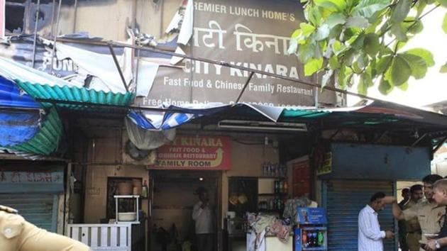 In 2015, eight college students died after a fire broke out in Kurla’s Kinara restaurant.(HT File Photo)