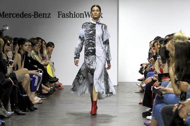 Tbilisi : A model presents a creation by Georgian designer Lako Bukia during a Fashion Week in Tbilisi, Georgia, Friday, May 5, 2017.AP/PTI(AP5_6_2017_000012B)(Representative Photo) Tbilisi : A model presents a creation by Georgian designer Lako Bukia during a Fashion Week in Tbilisi, Georgia, Friday, May 5, 2017.AP/PTI(AP5_6_2017_000012B)(Representative Photo)