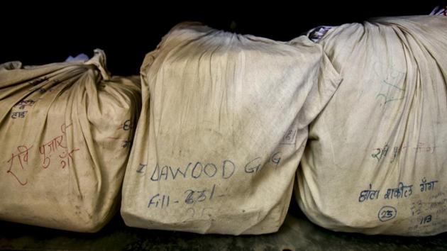 Files of India’s most wanted, Dawood Ibrahim, at a storeroom in police headquarters, Mumbai. (Kunal Patil/HT Photo) Files of India’s most wanted, Dawood Ibrahim, at a storeroom in police headquarters, Mumbai. (Kunal Patil/HT Photo)