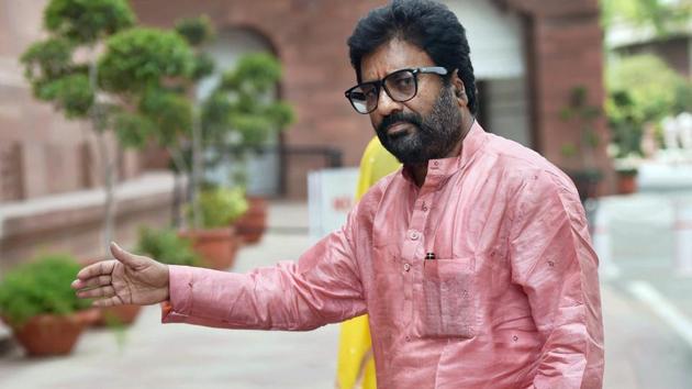 Ravindra Gaikwad at Parliament during the budget session in New Delhi. (PTI File Photo) Ravindra Gaikwad at Parliament during the budget session in New Delhi. (PTI File Photo)