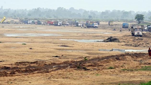 Illegal sand mining has led not only to a fall in water level in river beds and basins, but also affected flow of rivers across the state. Illegal sand mining has led not only to a fall in water level in river beds and basins, but also affected flow of rivers across the state.