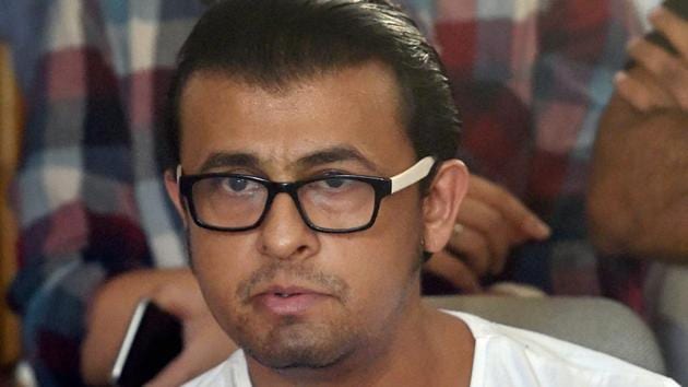 Nigam, who created a storm with his tweets on the use of loudspeakers in morning prayers at mosques, addressed the media at his house to clear his stand over the issue.(PTI)