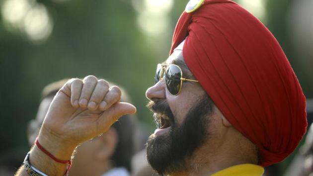 High on Laughter! A man laughs as he takes part in the laughing yoga session, in Noida. (Sunil Ghosh/ht photo) High on Laughter! A man laughs as he takes part in the laughing yoga session, in Noida. (Sunil Ghosh/ht photo)