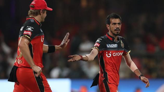 Yuzvendra Chahal joined the party as his twin strikes in the 12th and 14th over had KXIP in all sorts of trouble.  (BCCI ) 