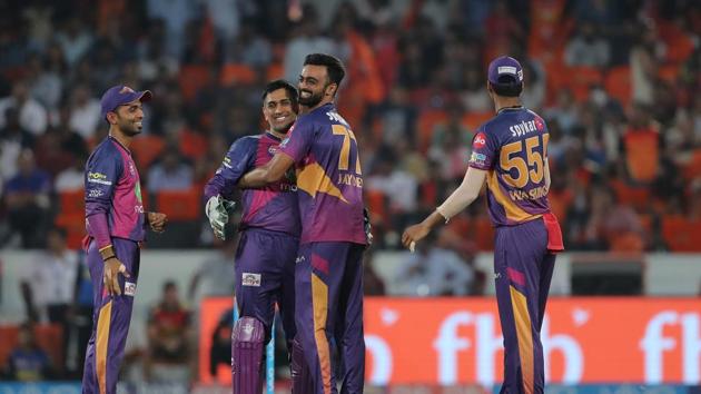 Jaydev Unadkat picked up a hat-trick and took 5/30 to help Rising Pune Supergiant beat Sunrisers Hyderabad by 12 runs to move to second spot in the IPL 2017 points table. (BCCI)