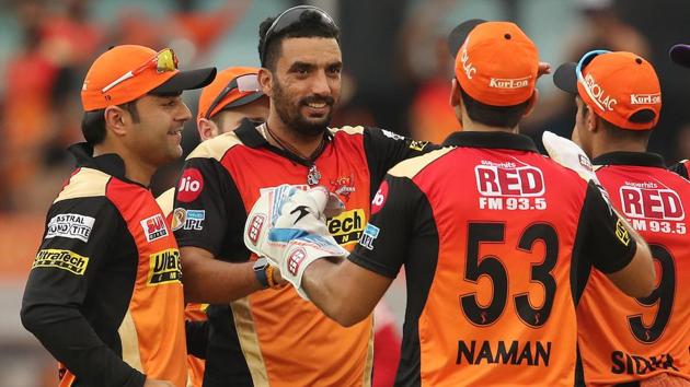 Bipul Sharma ran-out Rahul Tripathi and got the big wicket of Ajinkya Rahane as Rising Pune Supergiant struggled. (BCCI)