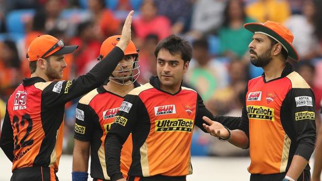 Rashid Khan got the big wicket of Ben Stokes as Sunrisers Hyderabad maintained the pressure (BCCI)
