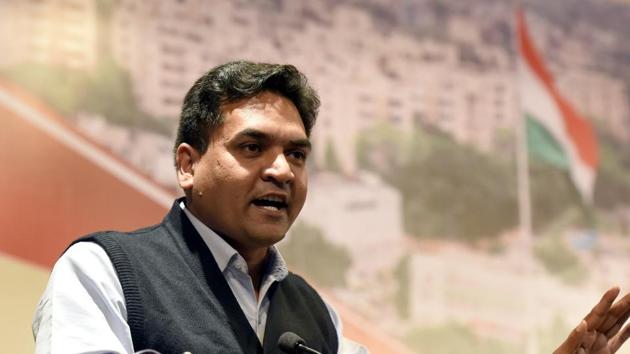 Sacked Delhi minister Kapil Mishra.(Sonu Mehta/HT Photo)