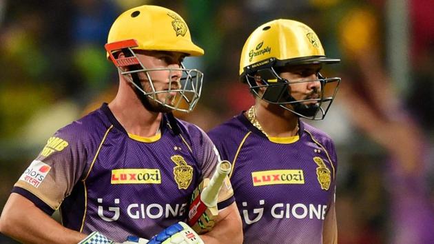Sunil Narine blasted a fifty off 15 balls while Chris Lynn slammed a fifty off 21 balls to help Kolkata Knight Riders beat Royal Challengers Bangalore by six wickets to move to second in the points table. (PTI) Sunil Narine blasted a fifty off 15 balls while Chris Lynn slammed a fifty off 21 balls to help Kolkata Knight Riders beat Royal Challengers Bangalore by six wickets to move to second in the points table. (PTI)