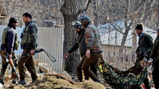 Representative photo: An attack by militants at a police party in Kulgam on May 6, 2017, left a policeman and three civilians dead. (PTI File Photo) Representative photo: An attack by militants at a police party in Kulgam on May 6, 2017, left a policeman and three civilians dead. (PTI File Photo)