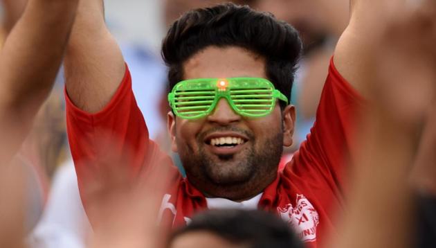 Cricket fans during an Indian Premier League (IPL) 2017 T20 match between Kings X1 Punjab and Gujarat lions at PCA stadium in Mohali, Punjab, on Sunday. (Ravi Kumar/HT Photo) Cricket fans during an Indian Premier League (IPL) 2017 T20 match between Kings X1 Punjab and Gujarat lions at PCA stadium in Mohali, Punjab, on Sunday. (Ravi Kumar/HT Photo)