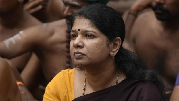 The DMK leader Kanimozhi came to invite Sonia Gandhi for a programme in Chennai to celebrate DMK chief M Karunanidhi’s 94th birthday. (Ravi Choudhary/ Hindustan Times) The DMK leader Kanimozhi came to invite Sonia Gandhi for a programme in Chennai to celebrate DMK chief M Karunanidhi’s 94th birthday. (Ravi Choudhary/ Hindustan Times)