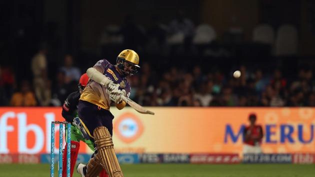 Sunil Narine blasted three consecutive sixes off Samuel Badree and three consecutive fours off Sreenath Aravind. (BCCI)
