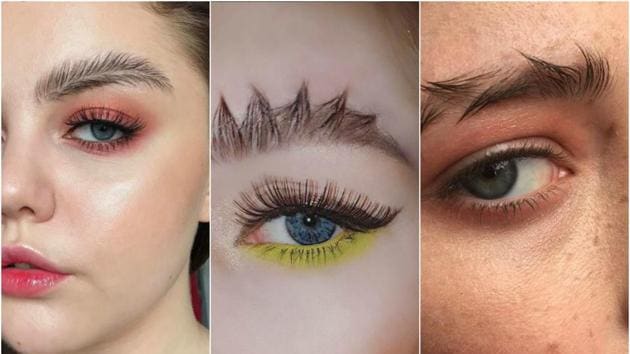 These weird brow trends are the latest on the block.(Instagram: Stella Sironen; Harlibi; Athena Paginton)