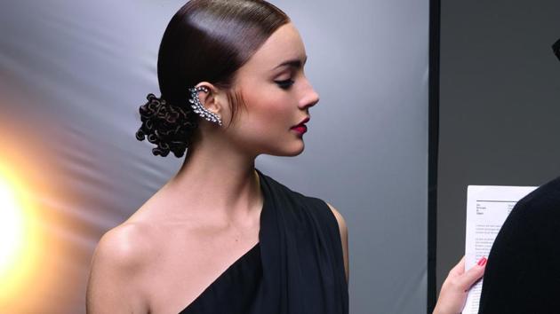 A low chignon by Dessange Paris for the 2017 Cannes film fest. (Dessange Paris) A low chignon by Dessange Paris for the 2017 Cannes film fest. (Dessange Paris)