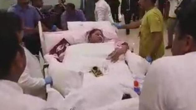 Eman at the Burjeel hospital. (HT) Eman at the Burjeel hospital. (HT)