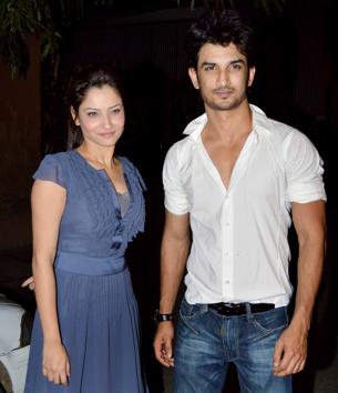 Actor Sushant Singh Rajput and ex-girlfriend Ankita Lokhande were spotted together at a Mumbai coffee shop.(Yogen Shah)