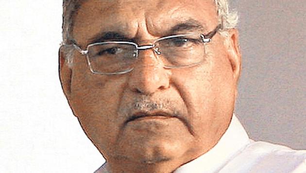 Bhupinder Singh Hooda was questioned by the CBI in connection with the land allotment scam.(Sonu Mehta/HT File Photo)