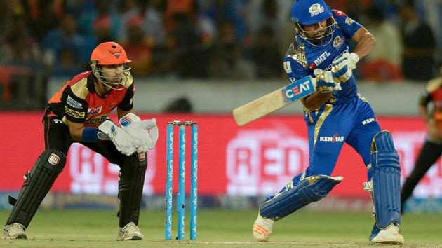 Mumbai Indians captain Rohit Sharma scored a 45-ball 67 against Sunrisers Hyderabad in an Indian Premier League (IPL) 2017 match. (AFP) Mumbai Indians captain Rohit Sharma scored a 45-ball 67 against Sunrisers Hyderabad in an Indian Premier League (IPL) 2017 match. (AFP)