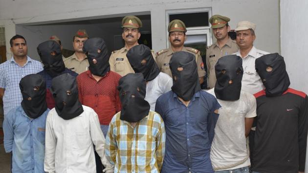 The police said 4-5 persons were also employed as labourers with Oppo’s mobile unit in Noida and they stole nearly 200-250 mobiles phones from there which they sold to different persons in Lakhimpur Khiri near the Nepal border. (Sakib Ali/HT Photo) The police said 4-5 persons were also employed as labourers with Oppo’s mobile unit in Noida and they stole nearly 200-250 mobiles phones from there which they sold to different persons in Lakhimpur Khiri near the Nepal border. (Sakib Ali/HT Photo)