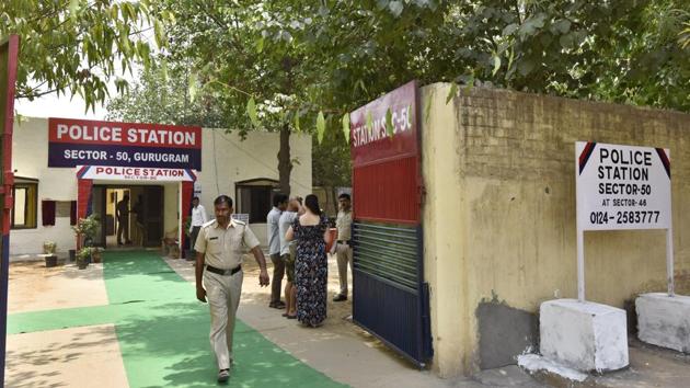The newly opened Sector 50 police station in Gurgaon on Monday. (Sanjeev Verma/HT PHOTO) The newly opened Sector 50 police station in Gurgaon on Monday. (Sanjeev Verma/HT PHOTO)