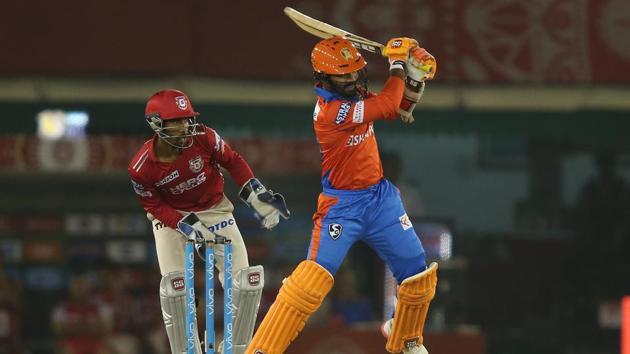 But Dinesh Karthik’s cameo at the end saw Gujarat Lions home, ending a three-match losing streak of his team. (BCCI) But Dinesh Karthik’s cameo at the end saw Gujarat Lions home, ending a three-match losing streak of his team. (BCCI)