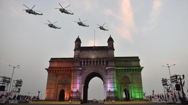 And it continues to stand testimony to the city’s changing landscape. Seen in pic is a Navy Day celebration in December. (Pratham Gokhale/HT Photo) 