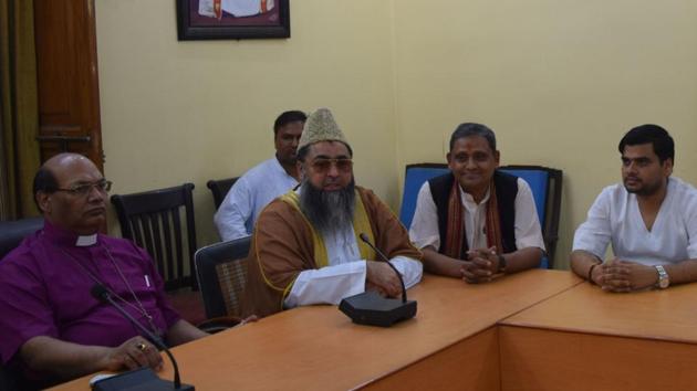 President of All India Imam Organisation Imam Umer Ahmed Ilyasi in Allahabad.(HT Photo)