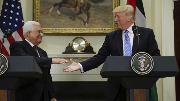 Abbas met Trump in Washington last week for their first face-to-face talks. (AFP File Photo) Abbas met Trump in Washington last week for their first face-to-face talks. (AFP File Photo)