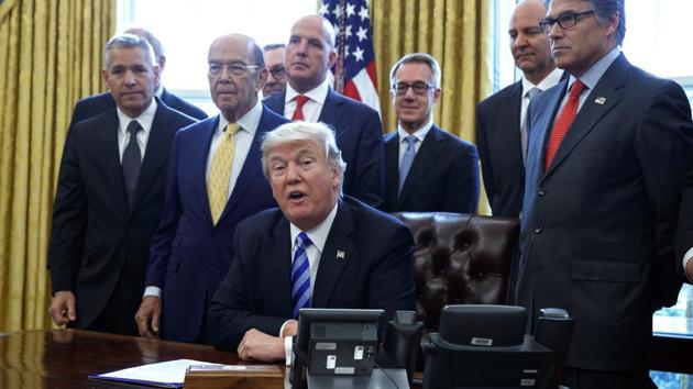 President Donald Trump at the Oval Office of the White House in Washington. (AP Photo) President Donald Trump at the Oval Office of the White House in Washington. (AP Photo)