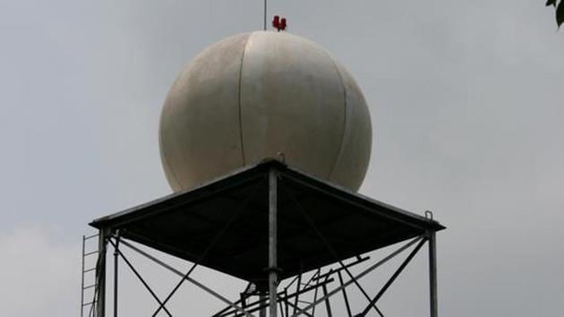 A Doppler radar installed at Modak Sagar Dam in Maharashtra.(HT FILE) A Doppler radar installed at Modak Sagar Dam in Maharashtra.(HT FILE)