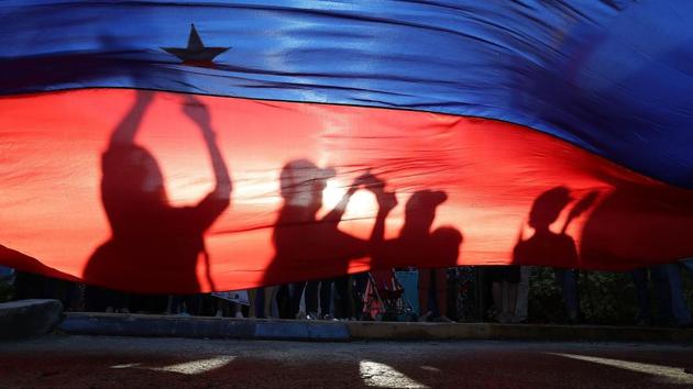 Venezuela's protest against the Venezuelan government. (Joe Raedle / AFP)
